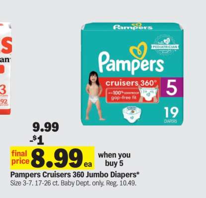 Pampers Cruisers 360 Jumbo Diapers