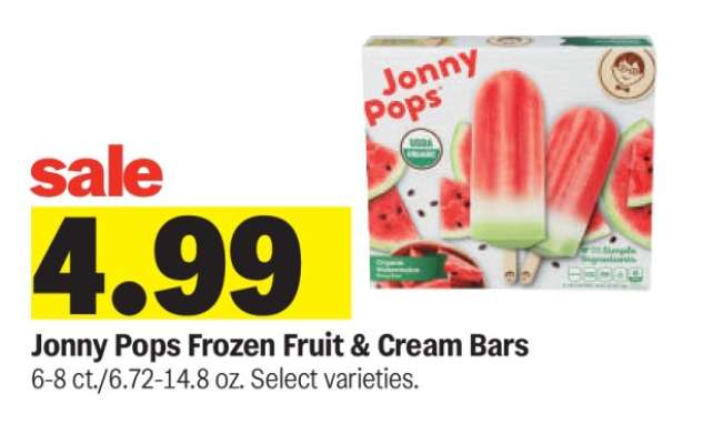 Jonny Pops Frozen Fruit & Cream Bars