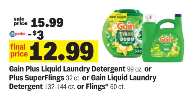 Gain Plus Liquid Laundry Detergent
