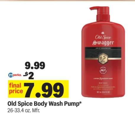 Old Spice Body Wash Pump