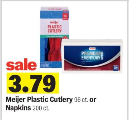 Meijer Plastic Cutlery or Napkins
