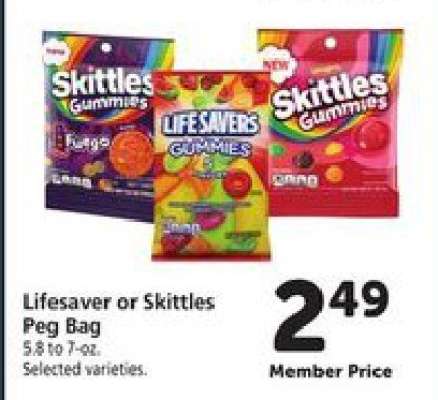 Lifesaver or Skittles Peg Bag