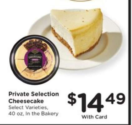 Private Selection Cheesecake