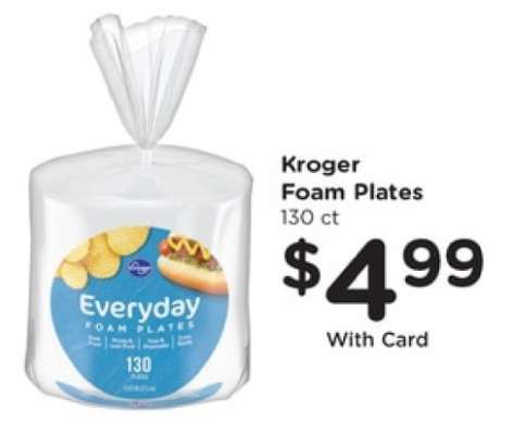 Kroger Foam Plates