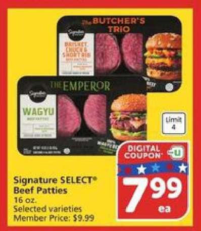 Signature Select Beef Patties