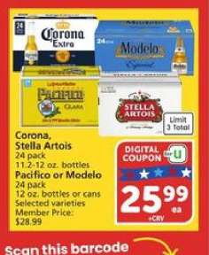Corona, Stella Artois