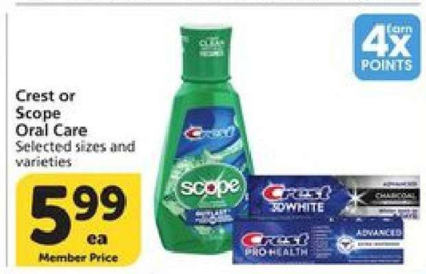 Crest or Scope Oral Care