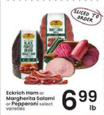 Eckrich Ham or Margherita Salami or Pepperoni