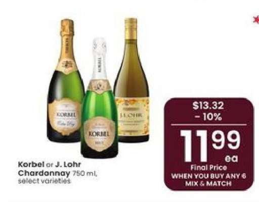 Korbel or J. Lohr Chardonnay