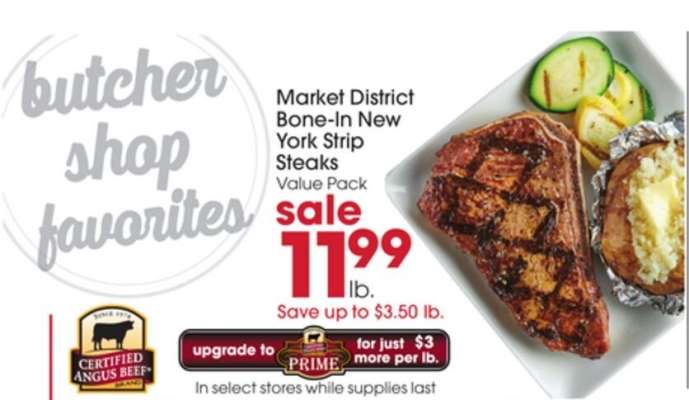Market District Bone-In New York Strip Steaks