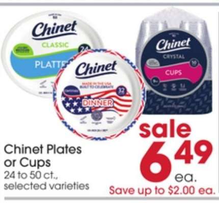 Chinet Plates or Cups