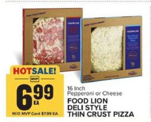 Food Lion Deli Style Thin Crust Pizza