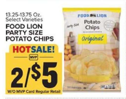 FOOD LION PARTY SIZE POTATO CHIPS