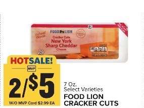 FOOD LION CRACKER CUTS