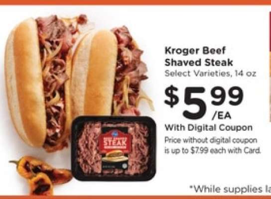 Kroger Beef Shaved Steak
