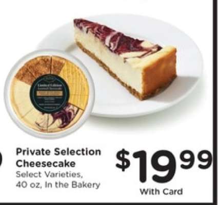 Private Selection Cheesecake