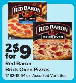 Red Baron Brick Oven Pizzas