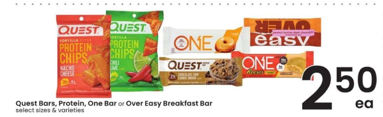 Quest Bars, Protein, One Bar or Over Easy Breakfast Bar