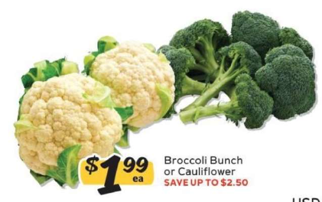 Broccoli Bunch or Cauliflower