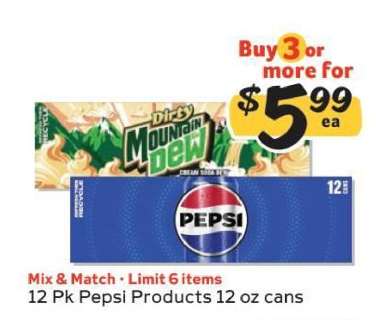 12 Pk Pepsi Products