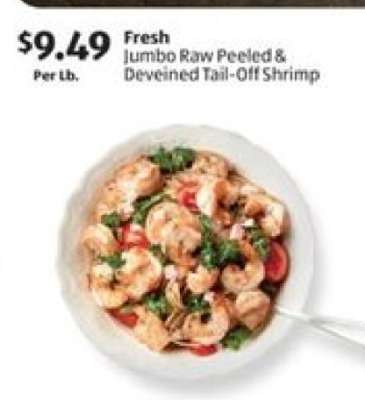 Fresh Jumbo Raw Peeled & Deveined Tail-Off Shrimp