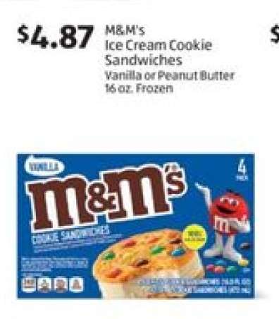 M&M's Ice Cream Cookie Sandwiches
