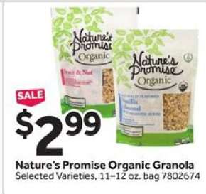 NATURE'S PROMISE ORGANIC GRANOLA