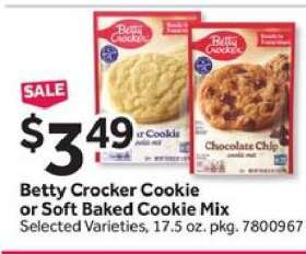 Betty Crocker Cookie or Soft Baked Cookie Mix