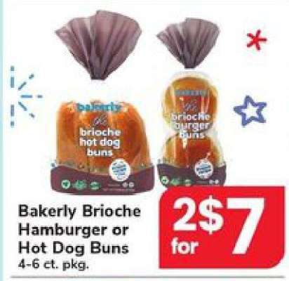 Bakerly Brioche Hamburger or Hot Dog Buns