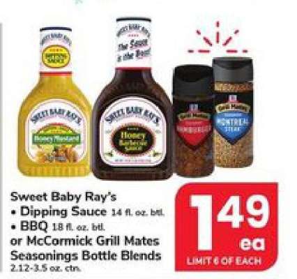 Sweet Baby Ray's or McCormick Grill Mates