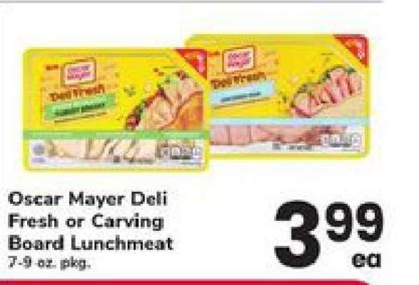 Oscar Mayer Deli Fresh or Carving Board Lunchmeat