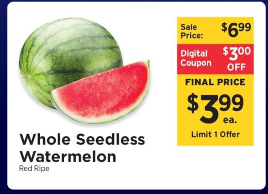 Whole Seedless Watermelon