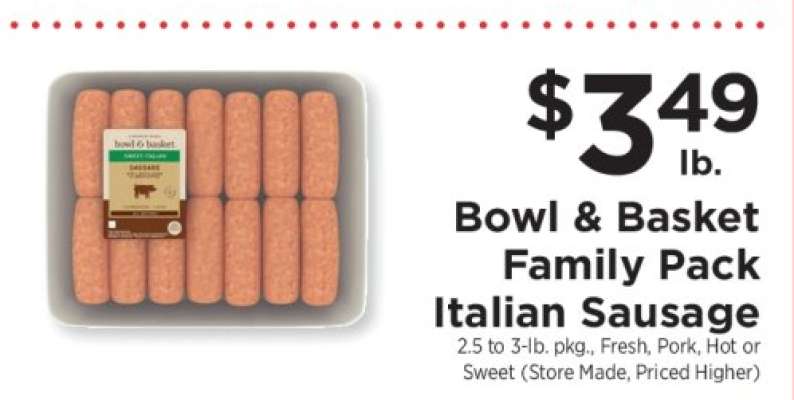 Bowl & Basket Family Pack Italian Sausage