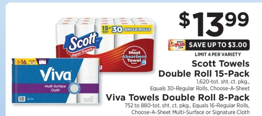 Scott Towels Double Roll 15-Pack