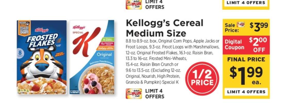 Kellogg's Cereal Medium Size