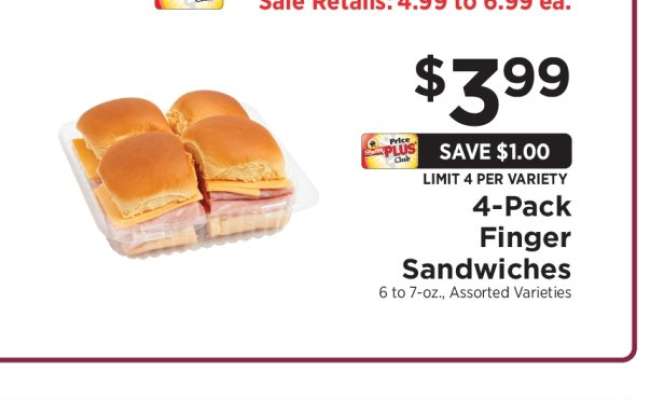 4-Pack Finger Sandwiches