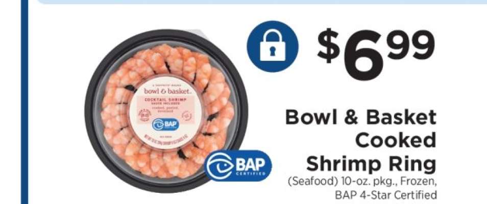 Bowl & Basket Cooked Shrimp Ring