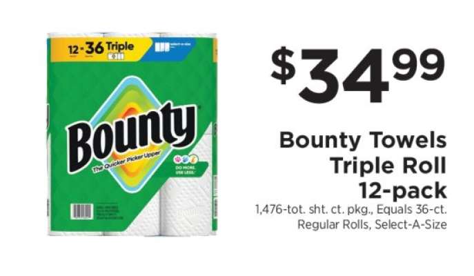 Bounty Towels Triple Roll 12-Pack