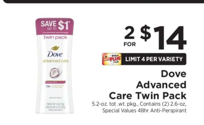Dove Advanced Care Twin Pack