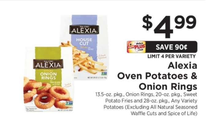 Alexia Oven Potatoes & Onion Rings