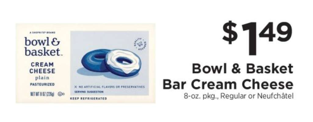 Bowl & Basket Bar Cream Cheese