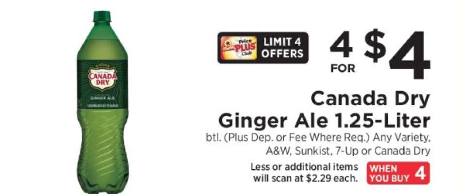 Canada Dry Ginger Ale 1.25-Liter