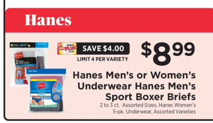 Hanes Men's or Women's Underwear