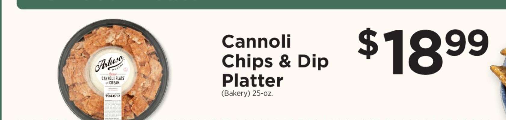Cannoli chips & dip platter