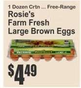 Rosie's Farm Fresh Large Brown Eggs