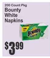 Bounty White Napkins