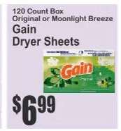 GAIN DRYER SHEETS
