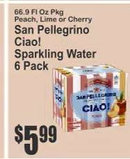 San Pellegrino Ciao! Sparkling Water 6 Pack