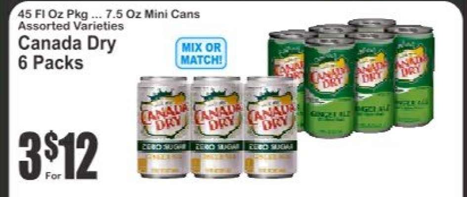 Canada Dry 6 Packs