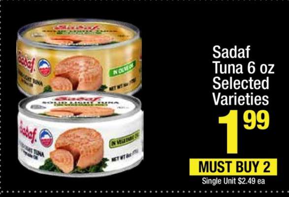 Sadaf Tuna 6 oz Selected Varieties